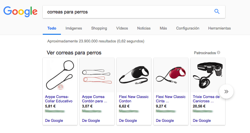 anucnios de google shoppimg