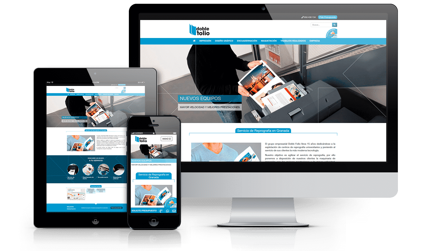 doblefolio-web Diseño web para agencia de viajes