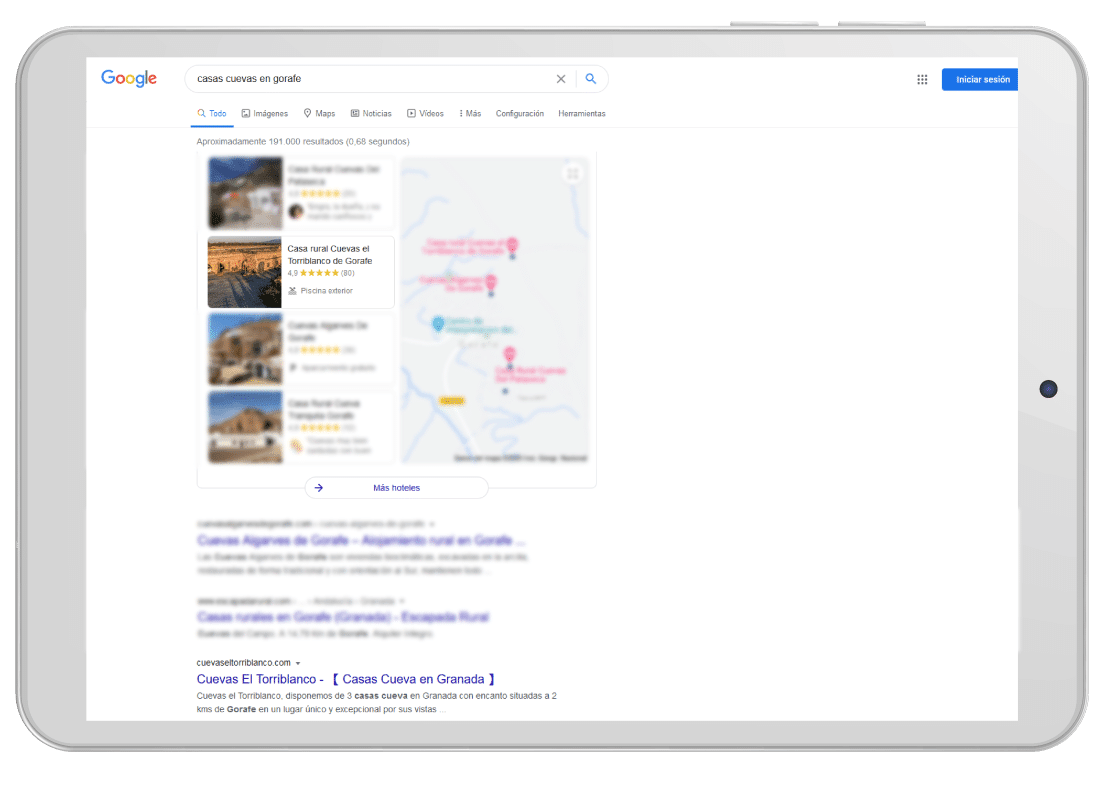 cuevas el torriblanco - seo Diseño web para agencia de viajes