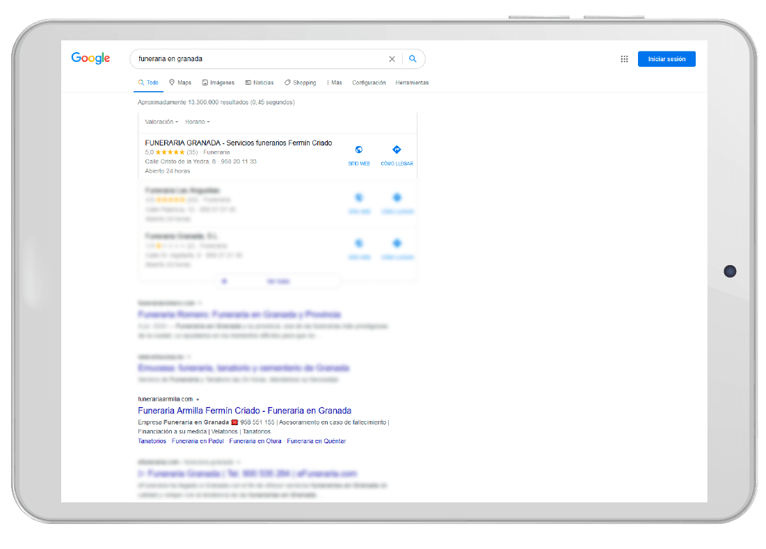 funeraria-armilla-seo Diseño web para agencia de viajes