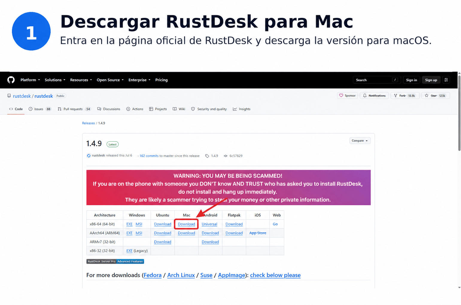 Paso1. Descargar rustdesk para mac Paso1. Descargar rustdesk para mac