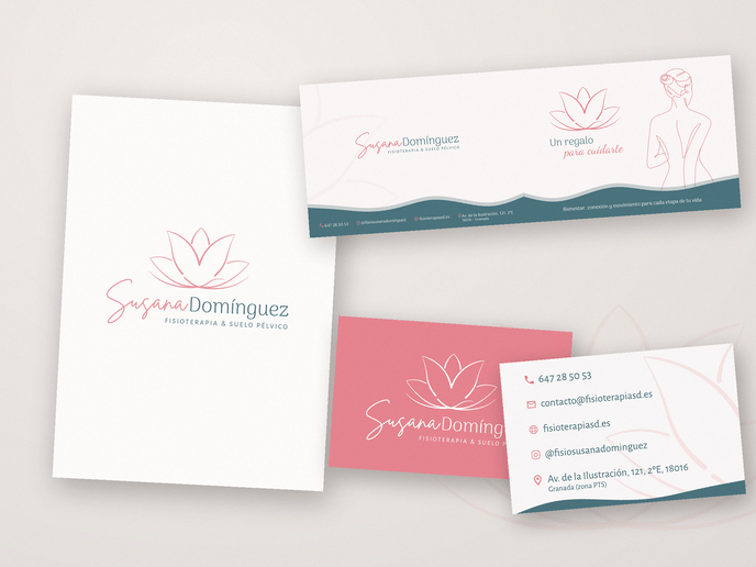 Logotipo e identidad visual de Susana Dominguez Fisioterapia Logotipo e identidad visual de Susana Domínguez Fisioterapia